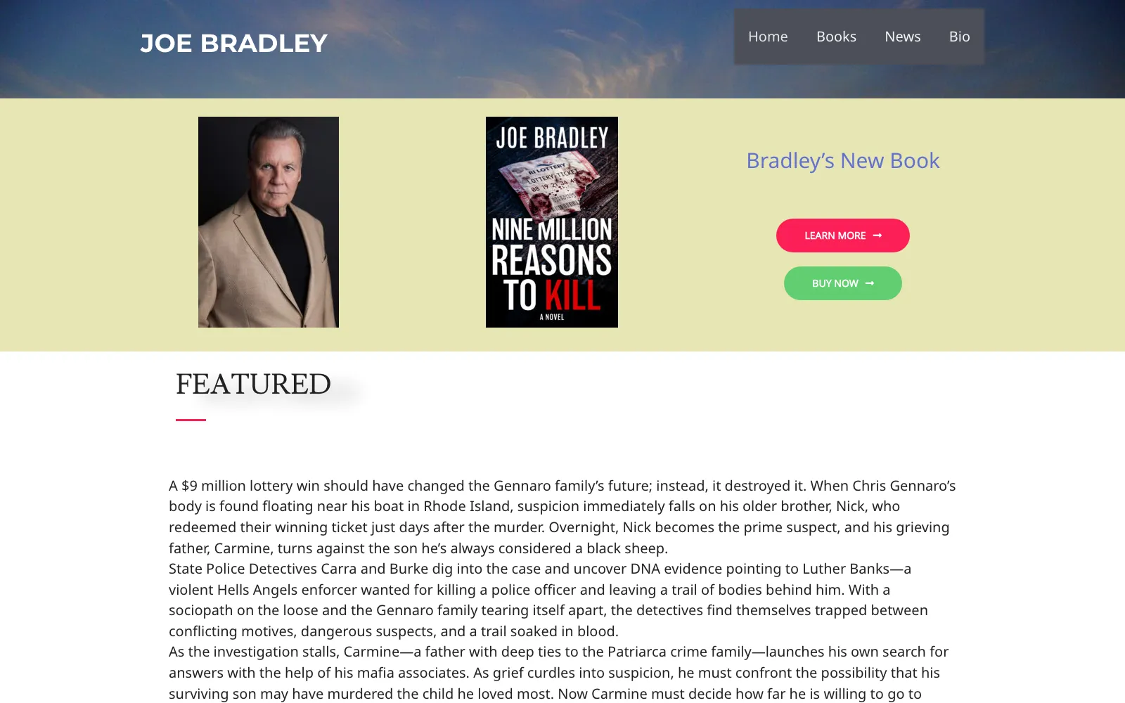 Before: a dated template homepage with a plain banner and long blocks of text.